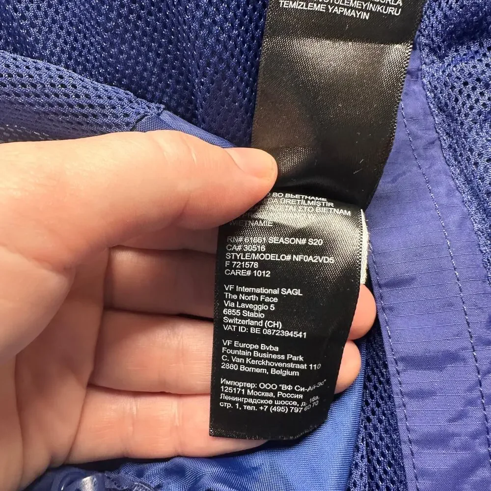 The North Face Resolve 2 Jacket Mens 3XL Blue Hooded NF0A2VD5 DryVent Waterproof